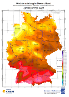 Installation von Solaranlagen - Globalstrahlung